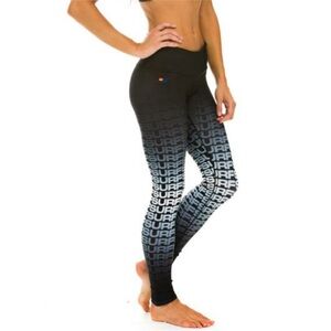 Aviator Nation Black Surf Repeat Leggings